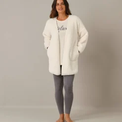 Peignoir En Kamerjas<Blancheporte Sherpa-binnenjas ecru