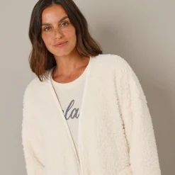 Peignoir En Kamerjas<Blancheporte Sherpa-binnenjas ecru