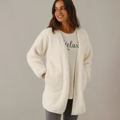 Peignoir En Kamerjas<Blancheporte Sherpa-binnenjas ecru