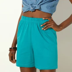 Short<Blancheporte Short met rokje-effect - set van 2 wit / turkoois