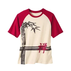 Pyjama En Kamerjas<Blancheporte Shortama met bamboemotief ecru / bordeaux