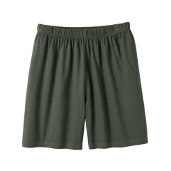 Pyjama En Kamerjas<Blancheporte Shortama met contrasterende V-hals en korte mouwen kaki / chiné grijs