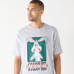 Pyjama En Kamerjas<Blancheporte Shortama met korte mouwen Bugs Bunny groen / grijs
