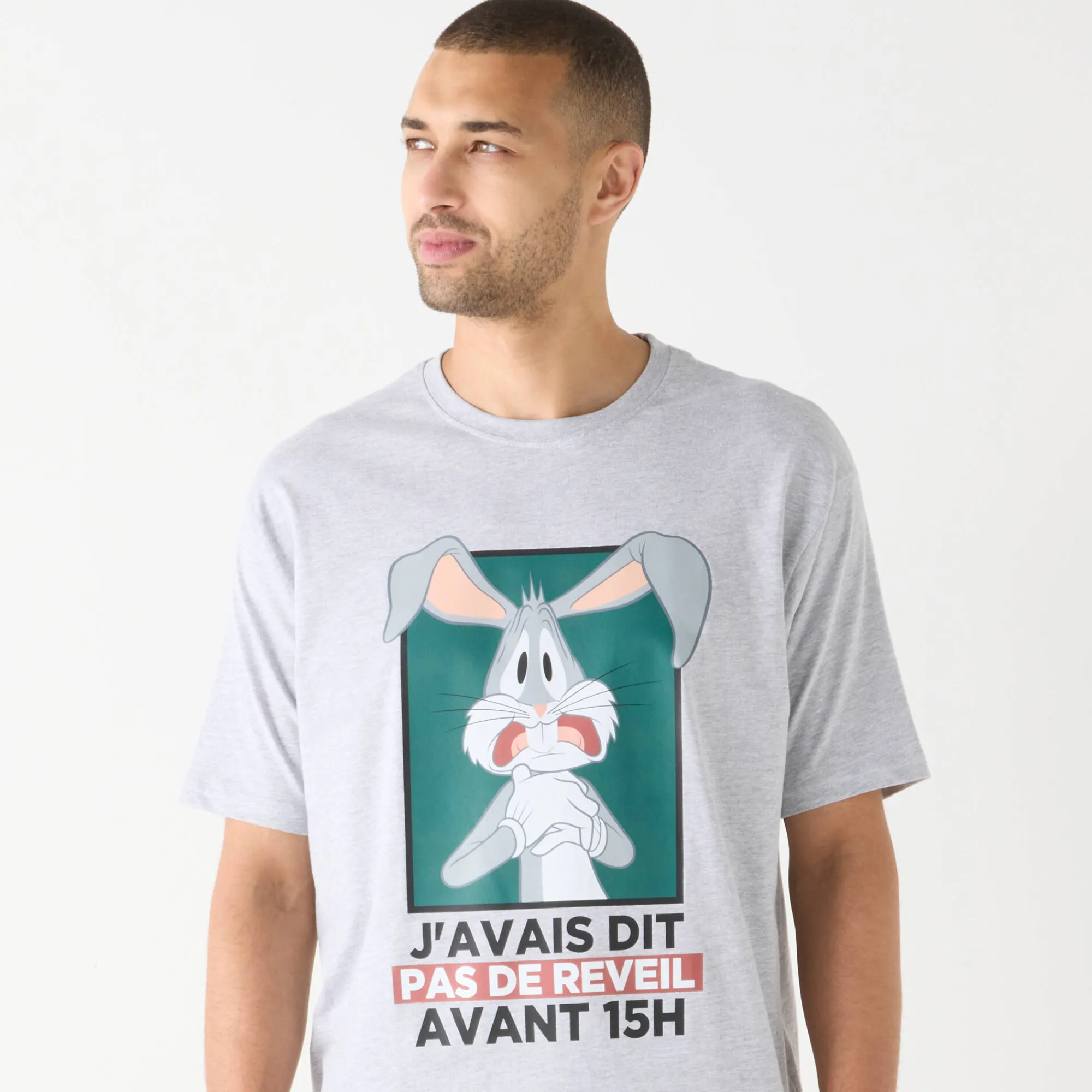 Pyjama En Kamerjas<Blancheporte Shortama met korte mouwen Bugs Bunny groen / grijs