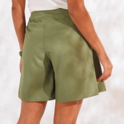 Short<Blancheporte Short-rokje met bindlintjes kaki