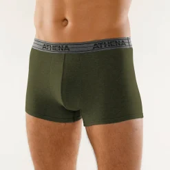 Ondergoed<Athena Shorty Basic Coton - set van 4 zwart + grijs + groen