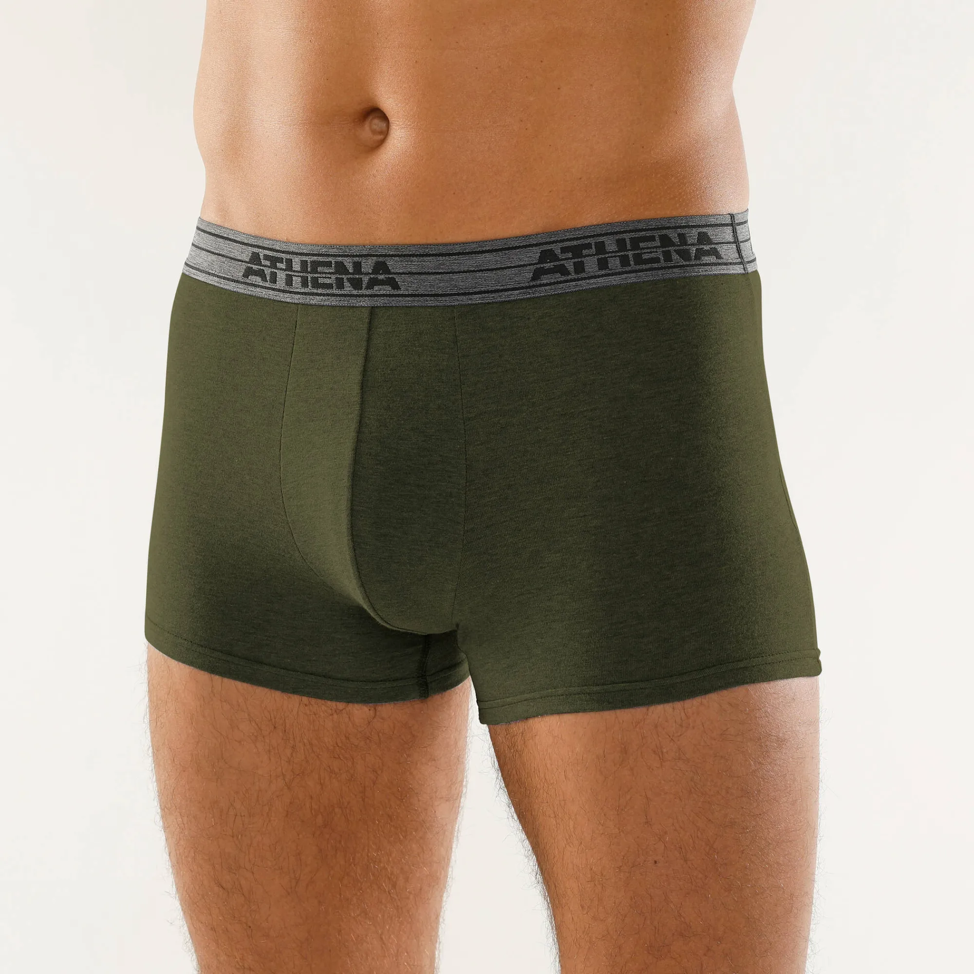 Ondergoed<Athena Shorty Basic Coton - set van 4 zwart + grijs + groen