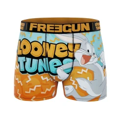 Ondergoed<Freegun Shorty in stretchjersey Looney Tunes ® - set van 2 oranje + blauw