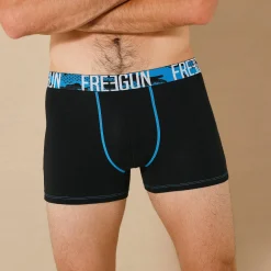 Ondergoed<Freegun Shorty in stretchkatoen ® - set van 2 zwart + grijs