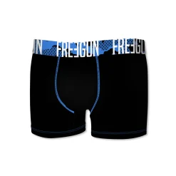 Ondergoed<Freegun Shorty in stretchkatoen ® - set van 2 zwart + grijs
