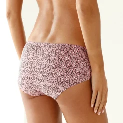 Slip En Shorty<Blancheporte Shorty in stretchkatoen met "panter" print - Set van 4 rood