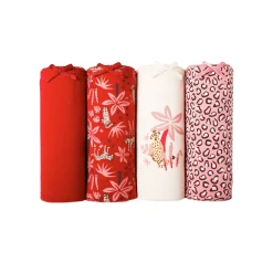 Slip En Shorty<Blancheporte Shorty in stretchkatoen met "panter" print - Set van 4 rood