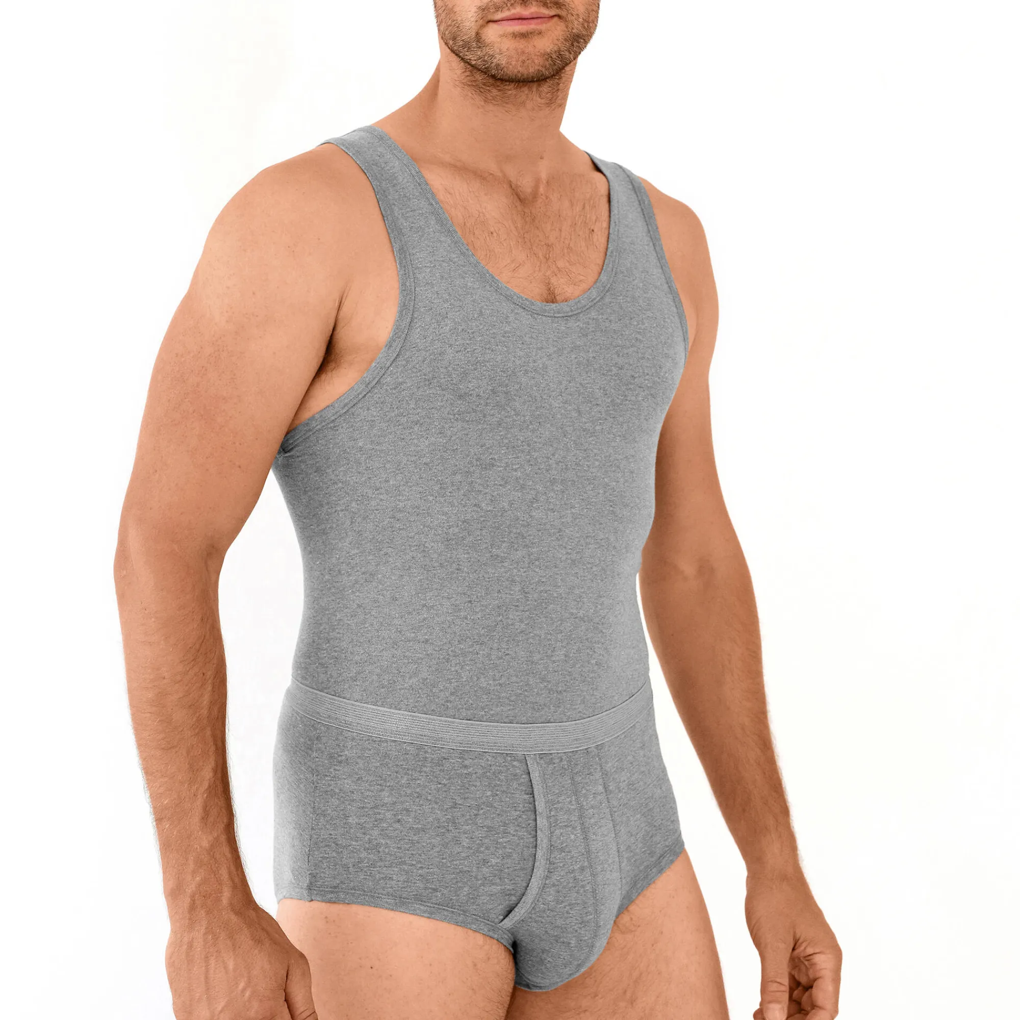 Ondergoed<Eminence Singlet - herenondergoed, set van 2 chiné grijs