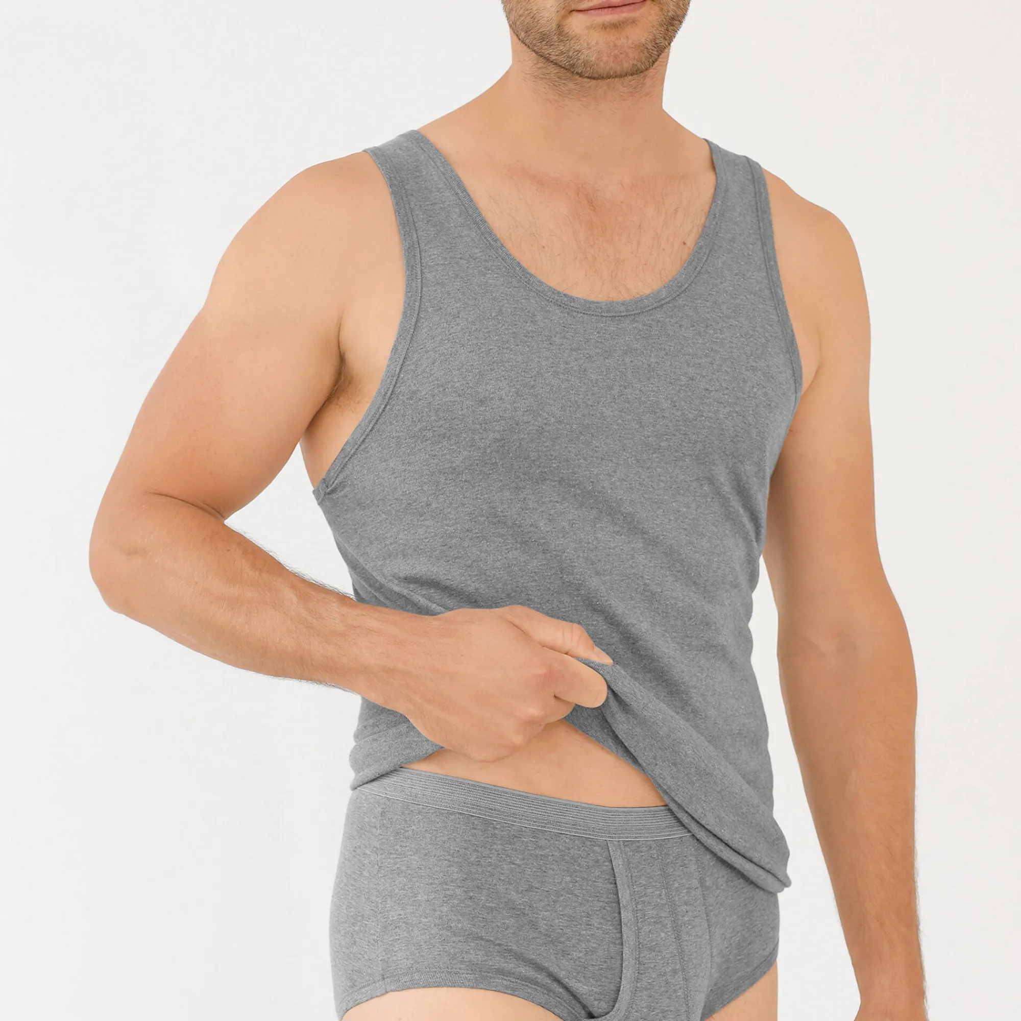 Ondergoed<Eminence Singlet - herenondergoed, set van 2 chiné grijs