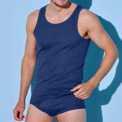Ondergoed<Blancheporte Singlet - herenondergoed, set van 3 marine