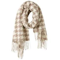 Accessoires En Juwelen<Blancheporte Sjaal in ultrazachte pied-de-coq ecru / beige