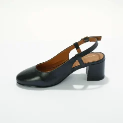 Pumps|Schoenen<Blancheporte Slingback pumps in leer, LWG-gecertificeerd zwart