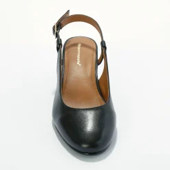 Pumps|Schoenen<Blancheporte Slingback pumps in leer, LWG-gecertificeerd zwart