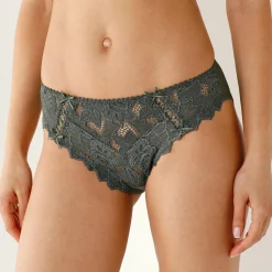 Slip En Shorty<Sans Complexe Slip in effen kant Arum donkergroen