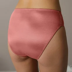 Slip En Shorty<Confidence Lingerie Slip in glanstricot en kant Salford - set van 2 schelpen + granaatrood