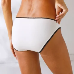 Slip En Shorty<Blancheporte Slip in katoen bedrukt met bijpassende bijenmotieven - set van 4 zwart / geel