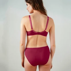 Slip En Shorty<Confidence Lingerie Slip in microvezel en geborduurde tule Caminata kersenrood