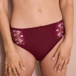 Slip En Shorty<Confidence Lingerie Slip in microvezel en geborduurde tule Caminata pruim