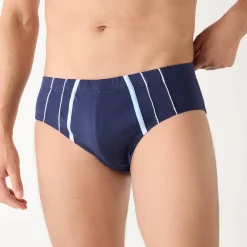 Ondergoed<Blancheporte Slip met comforttaille - set van 6 marine / zwart