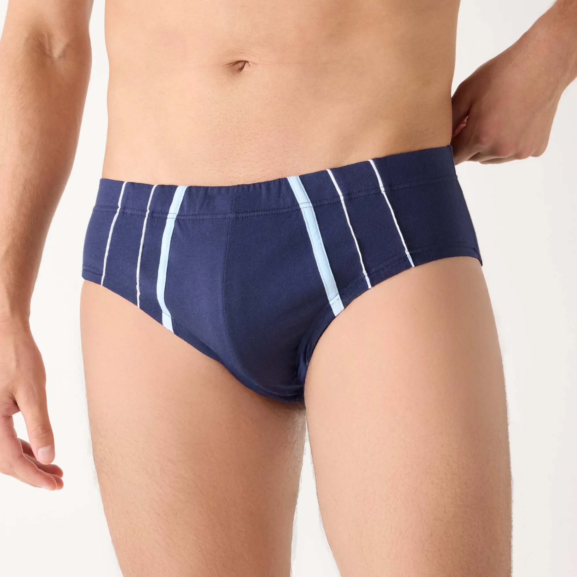 Ondergoed<Blancheporte Slip met comforttaille - set van 6 marine / zwart