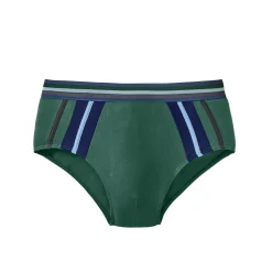Ondergoed<Blancheporte Slip met hoge taille en contrasterende strepen - set van 6 antraciet + marine