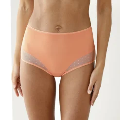 Slip En Shorty<Blancheporte Slip met hoge taille in microvezel - Set van 2 abrikoos
