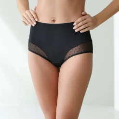 Slip En Shorty<Blancheporte Slip met hoge taille in microvezel - Set van 2 zwart