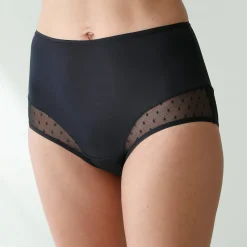 Slip En Shorty<Blancheporte Slip met hoge taille in microvezel - Set van 2 zwart