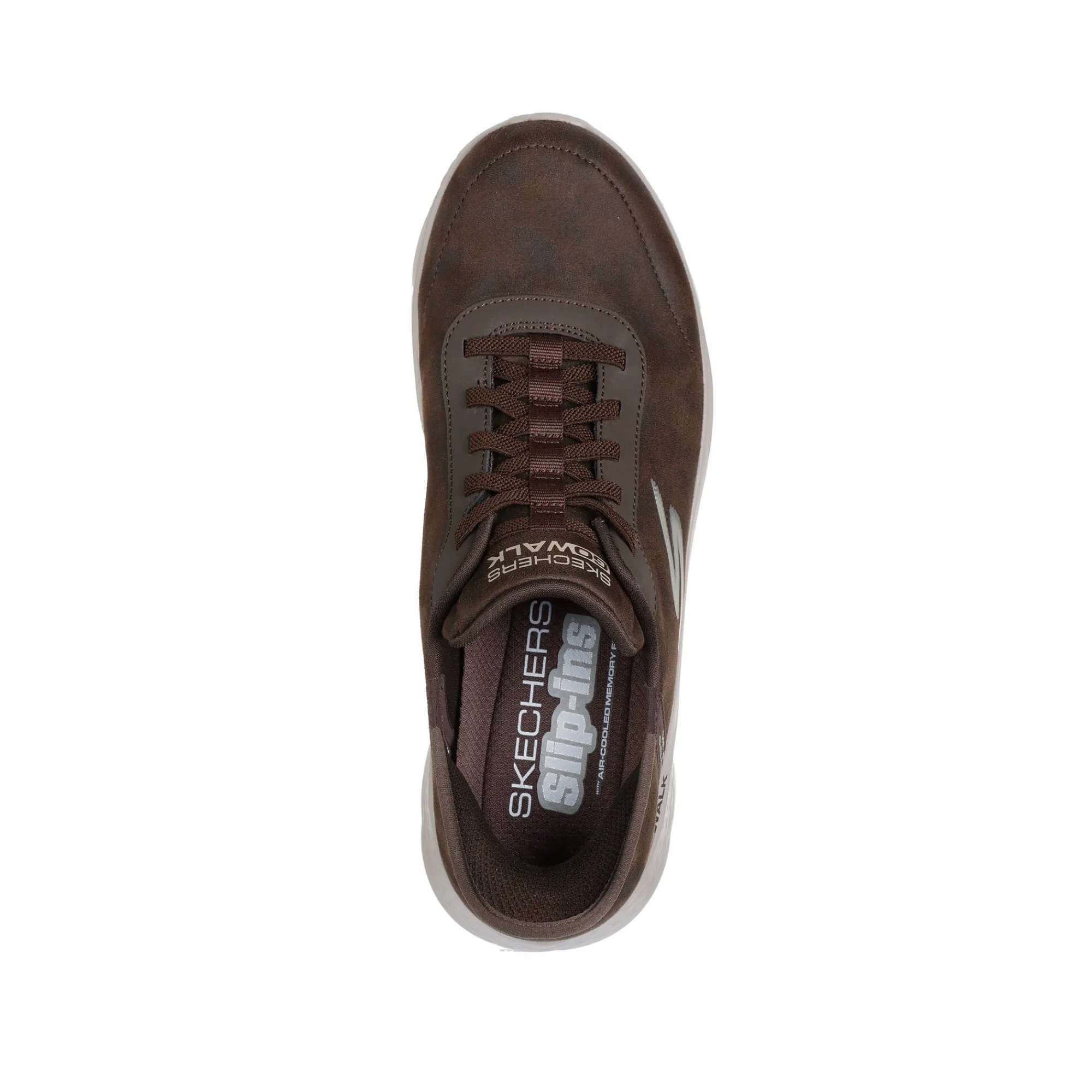 Schoenen|Schoenen Heren<Skechers Slip-in baskets GO WALK FLEX SMOOTH bruin