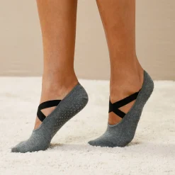 Panty’s, Kniekousen En Sokken<Blancheporte Slipvrije ballerinasokken voor yoga - set van 2 paar chiné antracietgrijs
