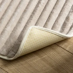 Zitbankhoes<Blancheporte Slipvrije salonbeschermer met pluchetouch zandkleur