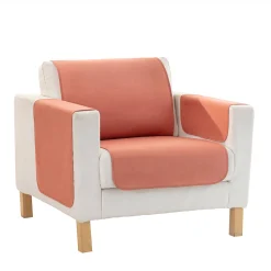 Zitbankhoes<Blancheporte Slipvrije salonbeschermer met getextureerd effect terracotta