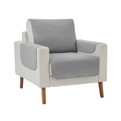 Zeildoekstof<Blancheporte Slipvrije salonbescherming, faux-uni collectie grijs