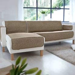 Zeildoekstof<Blancheporte Slipvrije salonbescherming, faux-uni collectie taupe