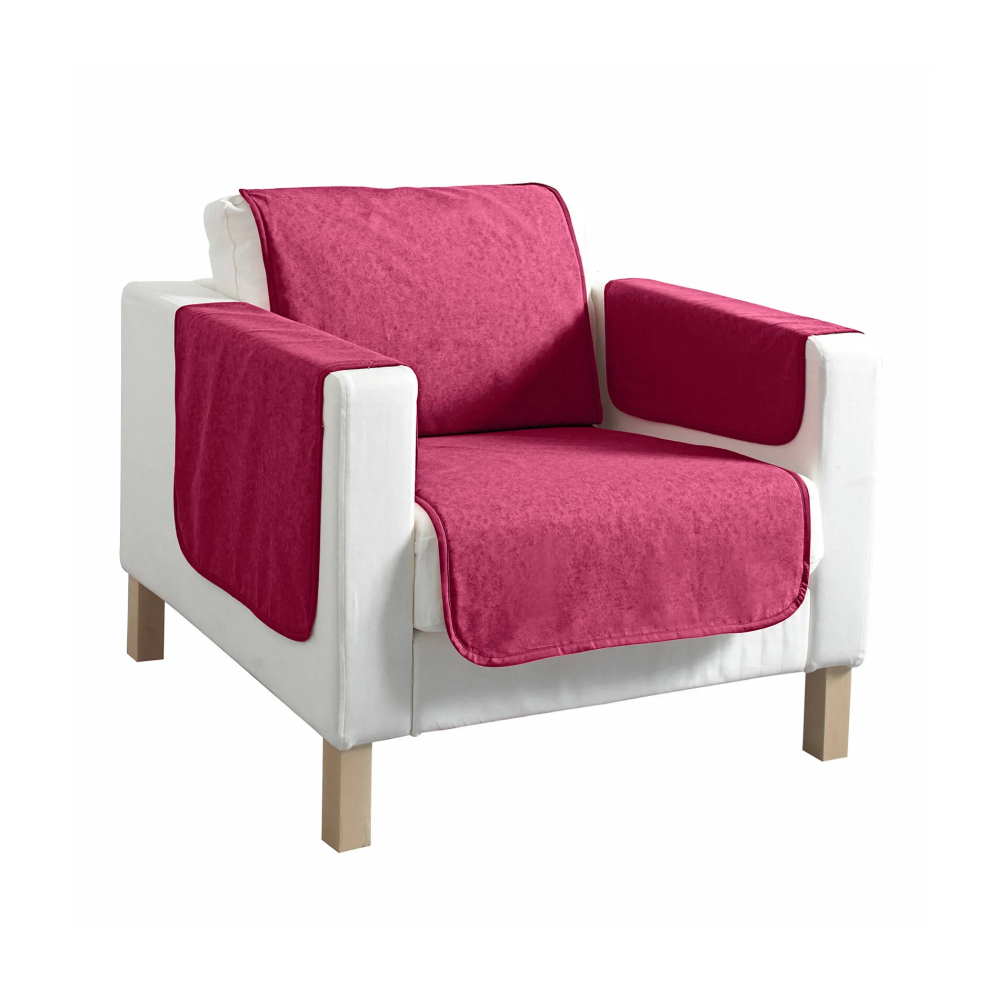 Zeildoekstof<Blancheporte Slipvrije salonbescherming, faux-uni collectie pruim