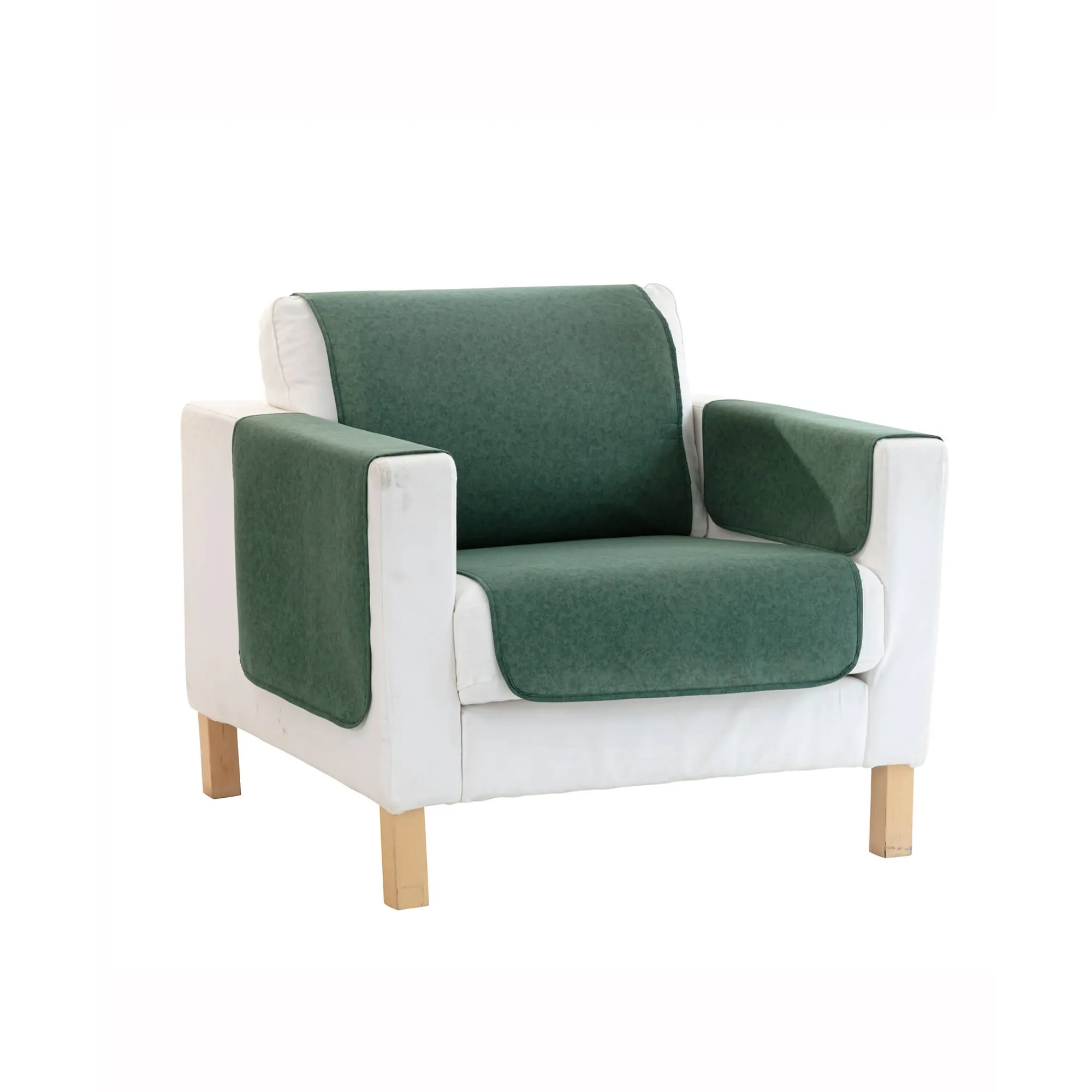 Zeildoekstof<Blancheporte Slipvrije salonbescherming, faux-uni collectie groen
