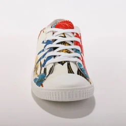Baskets En Sneakers|Schoenen<Blancheporte Sneakers in canvas - bladerenprint veelkleurig