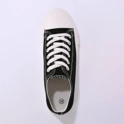 Baskets En Sneakers|Schoenen<Blancheporte Sneakers in canvas, met veters zwart