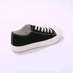 Baskets En Sneakers|Schoenen<Blancheporte Sneakers in canvas, met veters zwart