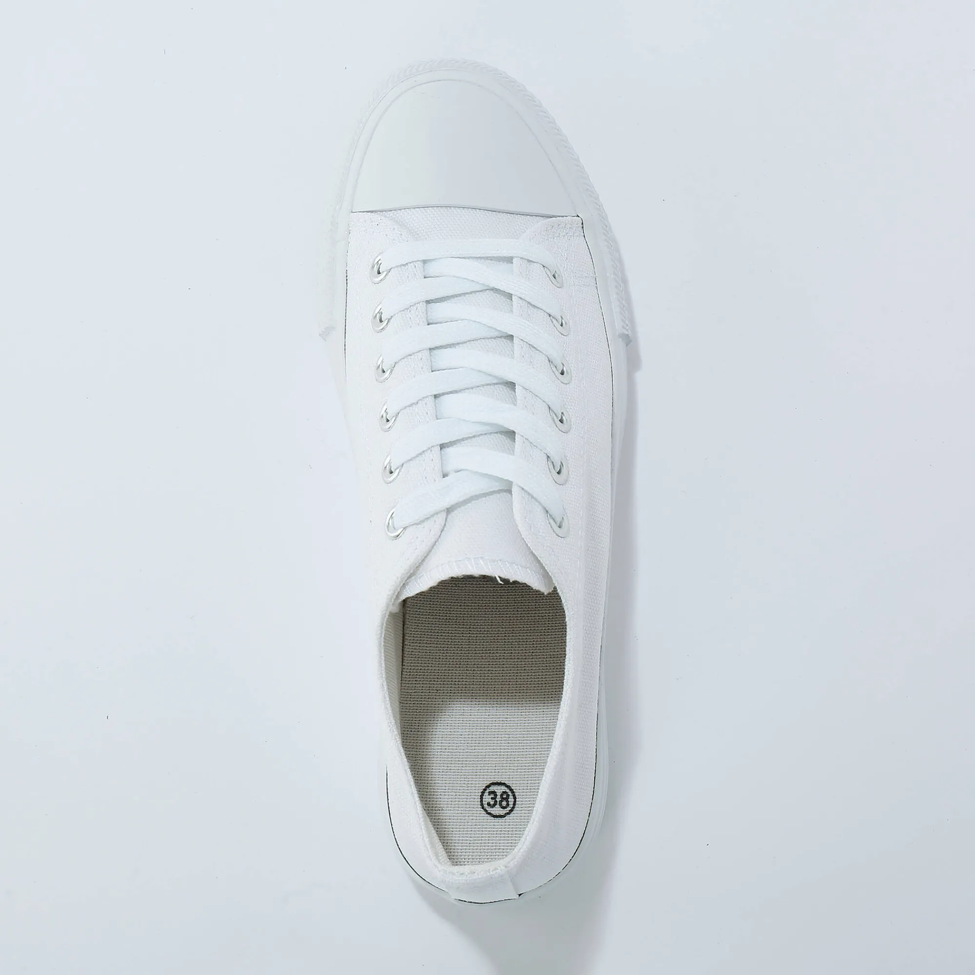 Baskets En Sneakers|Schoenen<Blancheporte Sneakers in canvas, met veters wit