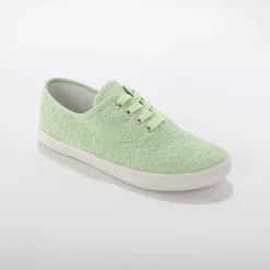 Baskets En Sneakers|Schoenen<Blancheporte Sneakers in geborduurd canvas groen