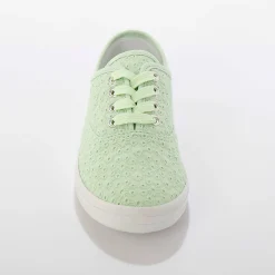 Baskets En Sneakers|Schoenen<Blancheporte Sneakers in geborduurd canvas groen