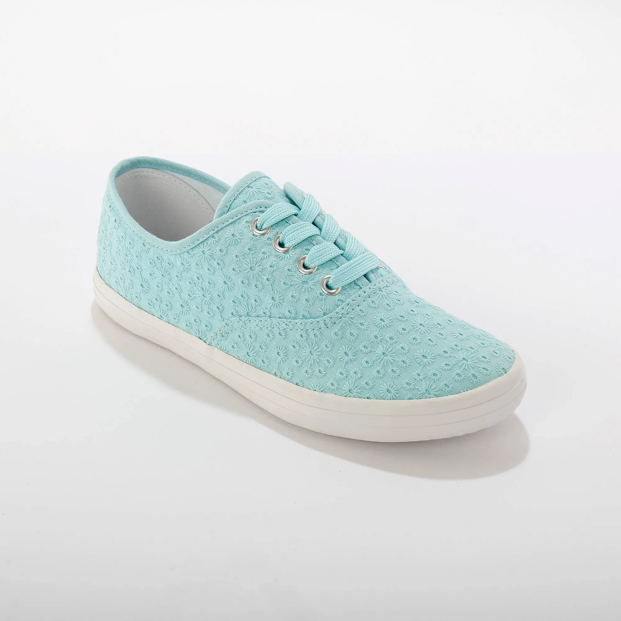 Baskets En Sneakers|Schoenen<Blancheporte Sneakers in geborduurd canvas blauw