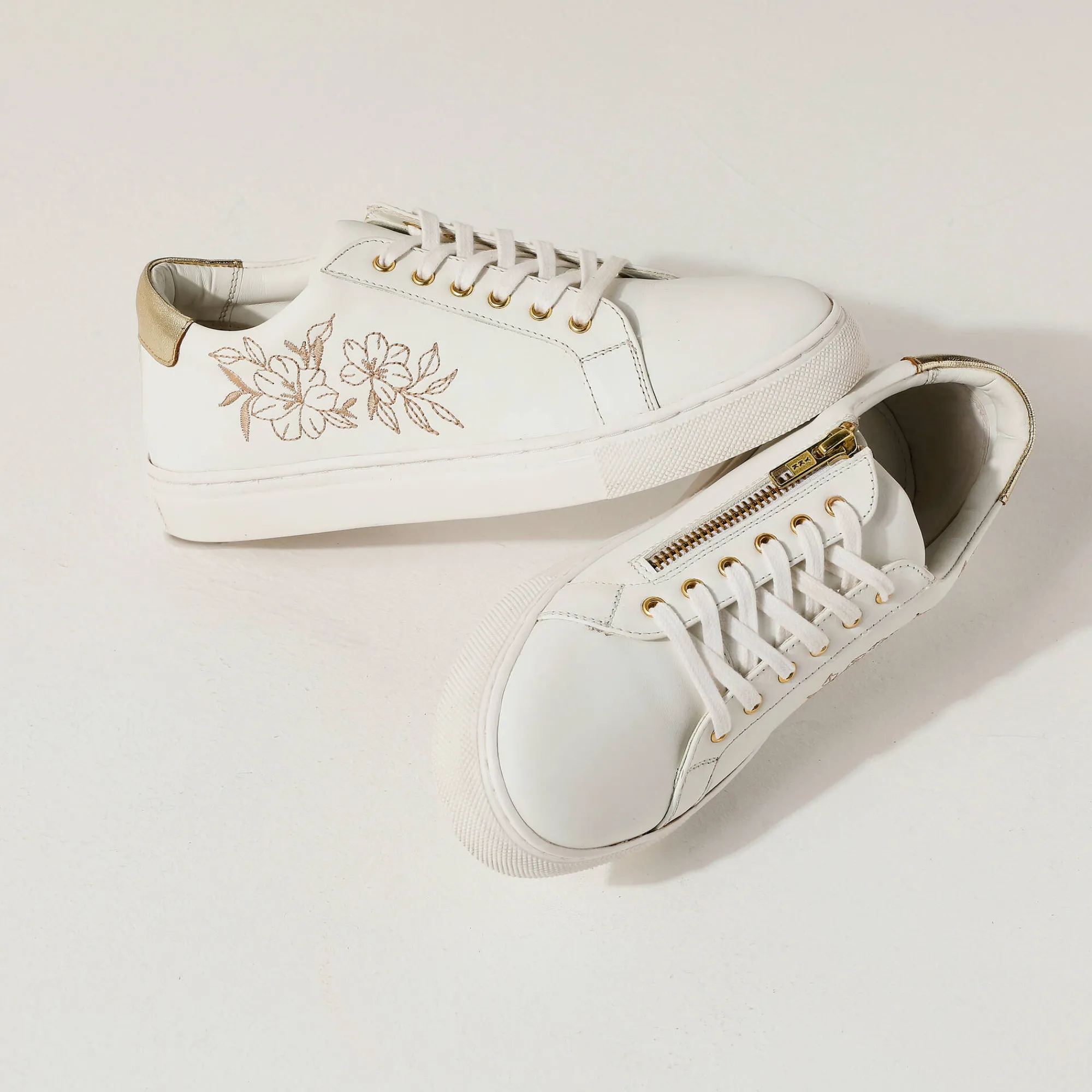 Feestelijke Schoenen|Baskets En Sneakers<Blancheporte Sneakers met borduursel en rits wit