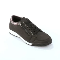 Baskets En Sneakers|Schoenen<Blancheporte Sneakers met lage schacht en veters zwart